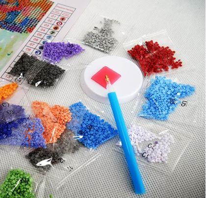 Imaginea din Pictură cu diamante fosforescentă  -  lup