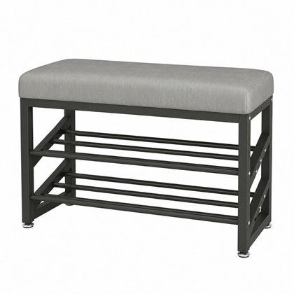 Imaginea din Bancă metalică cu raft pentru încălțăminte