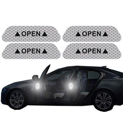 Imaginea din Autocolante reflectorizante pentru autoturisme 4 buc  -  alb