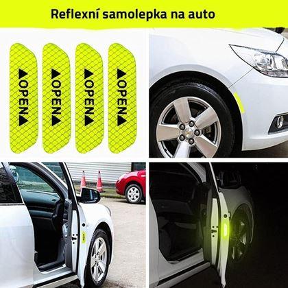 Imaginea din Autocolante reflectorizante pentru autoturisme 4 buc  -  galben