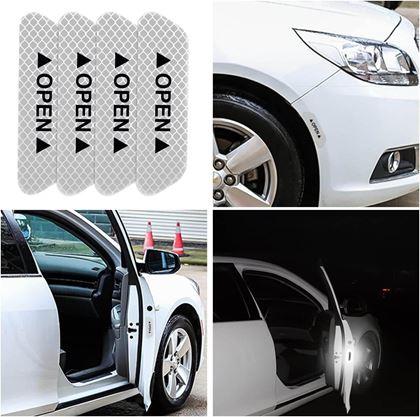 Imaginea din Autocolante reflectorizante pentru autoturisme 4 buc  -  alb