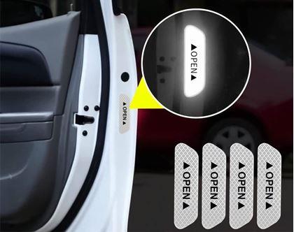 Imaginea din Autocolante reflectorizante pentru autoturisme 4 buc  -  alb