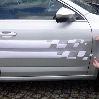 Imaginea din Autocolant pentru mașină  -  Dungi albe întrerupte