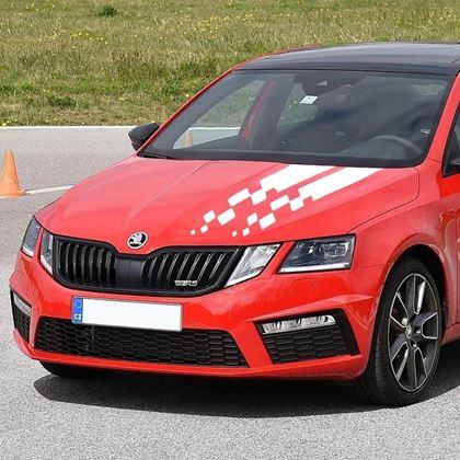 Imaginea din Autocolant pentru mașină  -  Dungi albe întrerupte