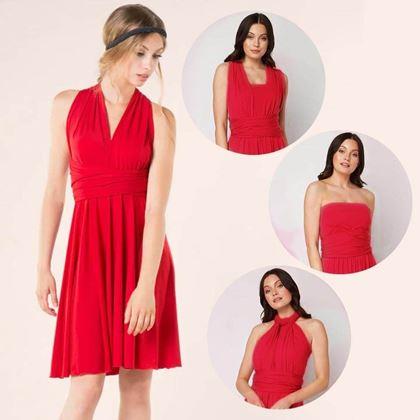 Imaginea din Rochie scurtă universală  -  roșie