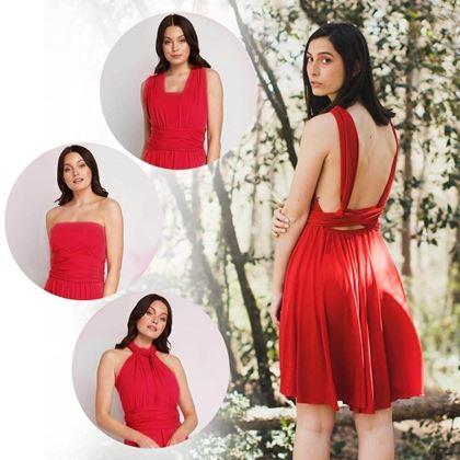 Imaginea din Rochie scurtă universală  -  roșie