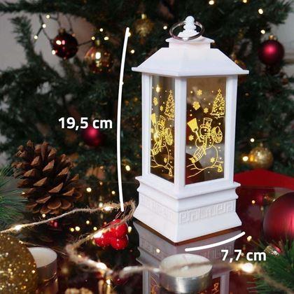 Imaginea din Lanterna de Crăciun cu LED  -  Om de zăpadă