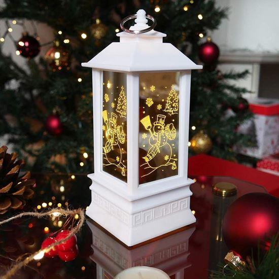 Imaginea din Lanterna de Crăciun cu LED  -  Om de zăpadă