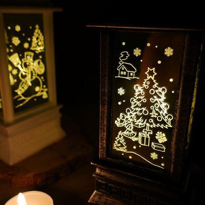 Imaginea din Lanterna de Crăciun cu LED  -  brad