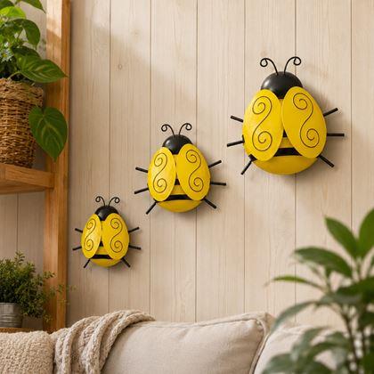 Imaginea din Decorațiune de grădină din metal – albinuțe, 3 bucăți
