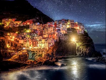 Imaginea din Pictură cu diamante cu ramă  -  Cinque Terre