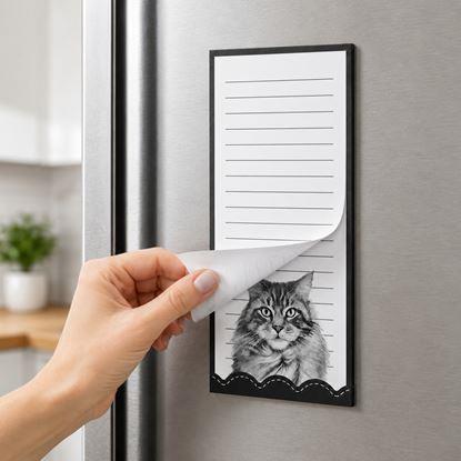 Imaginea Bloc magnetic pentru frigider - pisică, 50 de foi