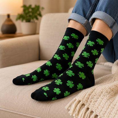 Imaginea Șosete cu trifoi cu patru foi unisex, mărime universală