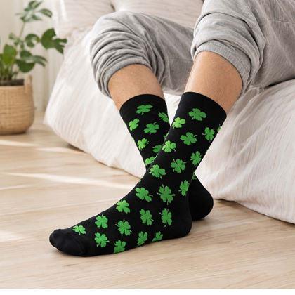 Imaginea din Șosete cu trifoi cu patru foi unisex, mărime universală