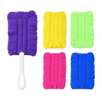 Imaginea din Praf de șters lavabil din microfibră cu coadă, set de 5 bucăți