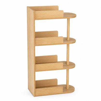 Imaginea din Bibliotecă/raft îngust din lemn, lemn deschis la culoare, 49,3 x 23,8 x 102,6 cm