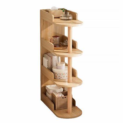 Imaginea din Bibliotecă/raft îngust din lemn, lemn deschis la culoare, 49,3 x 23,8 x 102,6 cm