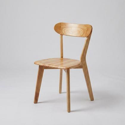 Imaginea din Scaun de dining din lemn, lemn deschis la culoare