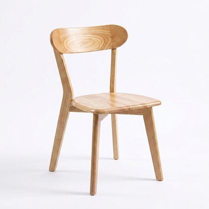 Imaginea din Scaun de dining din lemn, lemn deschis la culoare