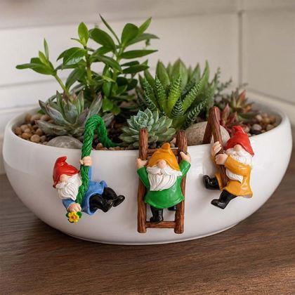 Imaginea din Set de 3 figurine decorative mici pentru ghiveci