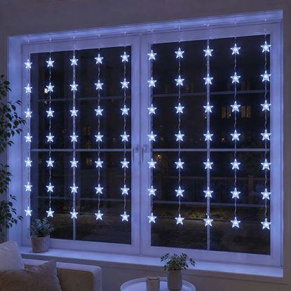 Imaginea Draperie luminoasă LED de Crăciun cu stele pentru ferestre