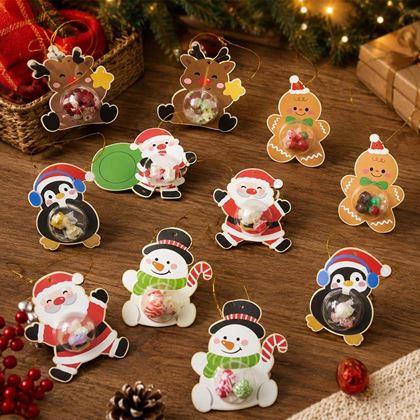 Imaginea din Decorațiuni de Crăciun pentru dulciuri pentru copii, design deosebit, set 12 bucăți