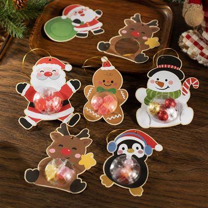 Imaginea din Decorațiuni de Crăciun pentru dulciuri pentru copii, design deosebit, set 12 bucăți