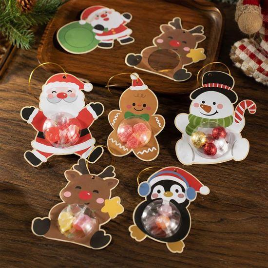 Imaginea din Decorațiuni de Crăciun pentru dulciuri pentru copii, design deosebit, set 12 bucăți