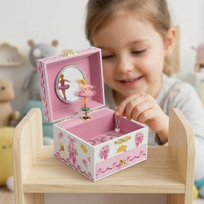 Imaginea din Cutie muzicală pentru bijuterii cu balerină pentru copii