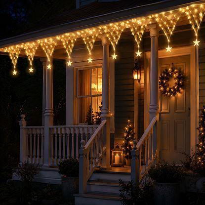 Imaginea Draperie luminoasă LED de Crăciun pentru exterior, 4 m