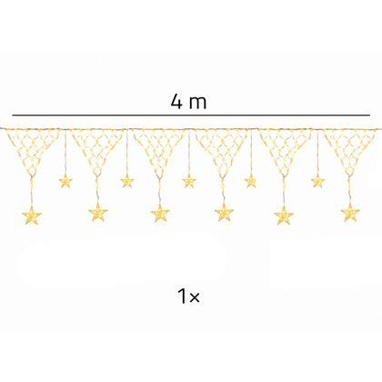 Imaginea din Draperie luminoasă LED de Crăciun pentru exterior, 4 m - lumină albă caldă