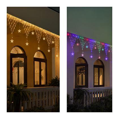 Imaginea din Draperie luminoasă LED de Crăciun pentru exterior, 4 m - lumină albă caldă
