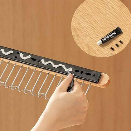 Imaginea din Suport extensibil pentru dulap, cu 8 cârlige