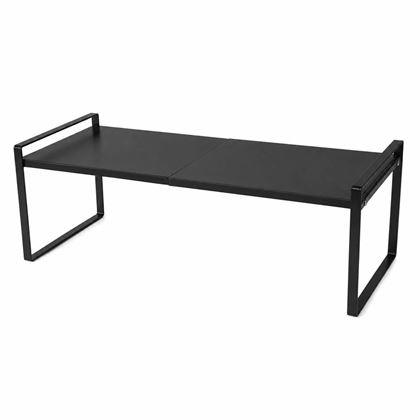 Imaginea din Etajeră metalică înălțată cu lungime reglabilă - negru