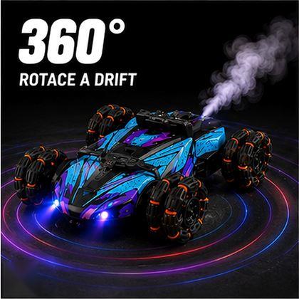 Imaginea din Mașină sport transformabilă RC cu telecomandă – rotație 360°, efecte LED și de fum