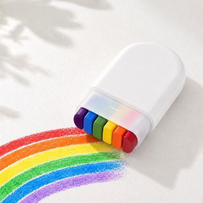 Imaginea din Creioane cerate în husă pentru pictarea curcubeului