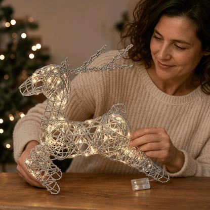 Imaginea Iluminat LED de Crăciun cu ren