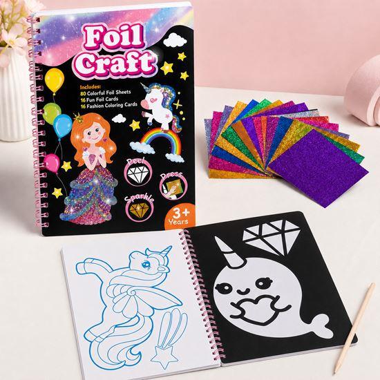Imaginea din Caiet creativ cu desene de colorat sclipitoare - prințesă