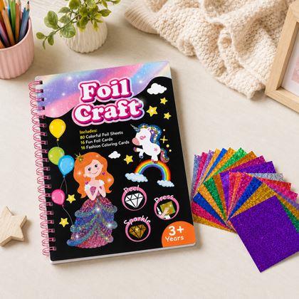 Imaginea din Caiet creativ cu desene de colorat sclipitoare - prințesă