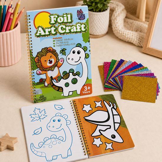 Imaginea din Caiet creativ cu desene de colorat sclipitoare - animăluțe