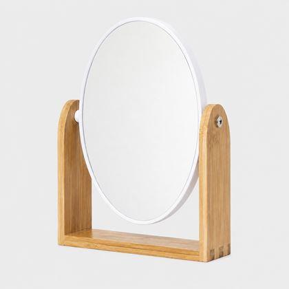 Imaginea din Oglindă cosmetică rotativă din lemn