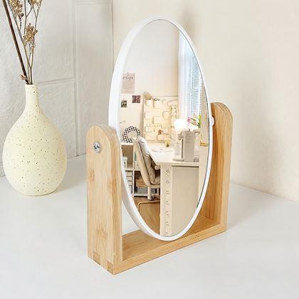 Imaginea din Oglindă cosmetică rotativă din lemn