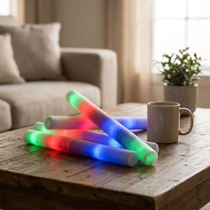 Imaginea din Bastoane de spumă luminoase pentru petrecere, 3 moduri de iluminare
