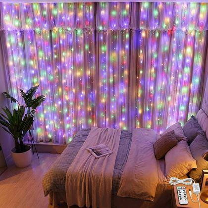 Imaginea din Perdea luminoasă cu telecomandă  - lumină colorată