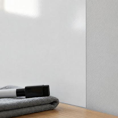 Imaginea Tablă/folie albă de scris cu lavetă și marker, 200x45 cm