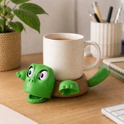 Imaginea Suport de pahar amuzant, broască țestoasă, efect mecanic
