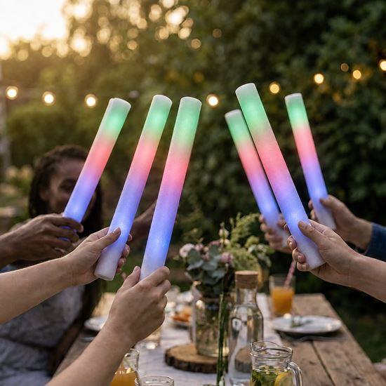 Imaginea din Bastoane de spumă luminoase pentru petrecere, 3 moduri de iluminare