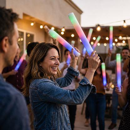 Imaginea Bastoane de spumă luminoase pentru petrecere, 3 moduri de iluminare
