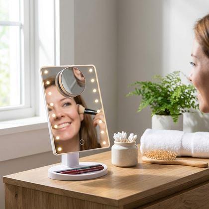 Imaginea din Oglindă cosmetică de mărire 22 LED-uri