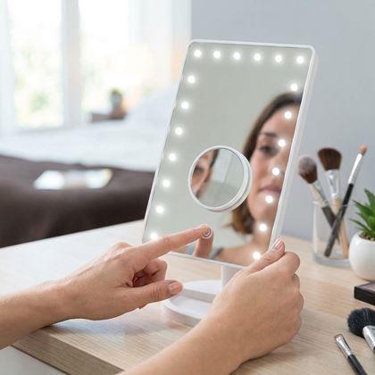 Imaginea din Oglindă cosmetică de mărire 22 LED-uri